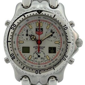 Tag Heuer 38mm Men's SEL Professional Ani-Digi Chronograph Quartz Watch CG1111-0